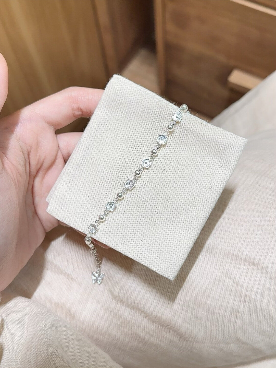 Peach Blossom Butterfly Bracelet