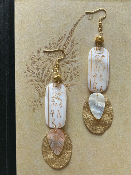 Egyptian Pearl Oyster Earrings