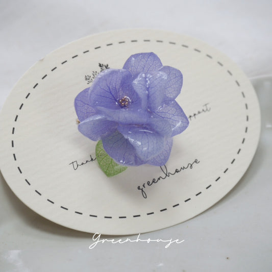 Purple Hydrangea Open Ring