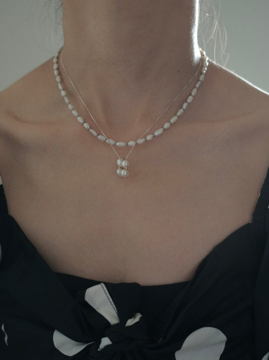 Floating World Removable Pendant Silver Necklace