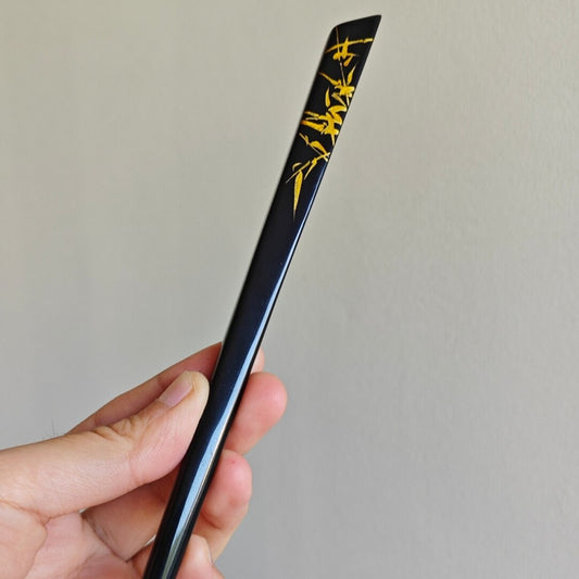 Chinese Lacquer Bamboo Hairpin - Lumivault
