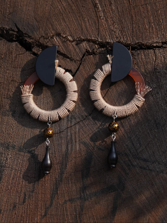 Chinoiserie Lacquer Bailey's Vase Earrings - Lumivault