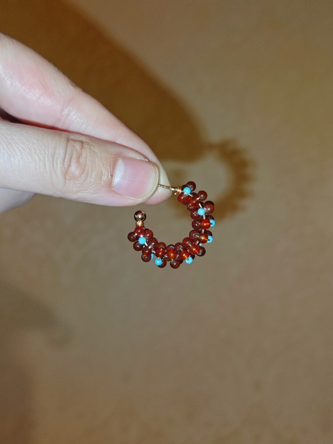 「Chinoiserie」Handmade Red Green Retro Earrings - Lumivault