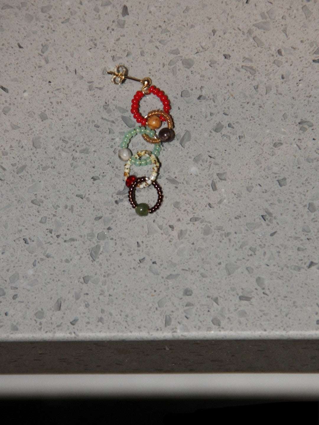 Chinoiserie Natural Jade Red Earrings