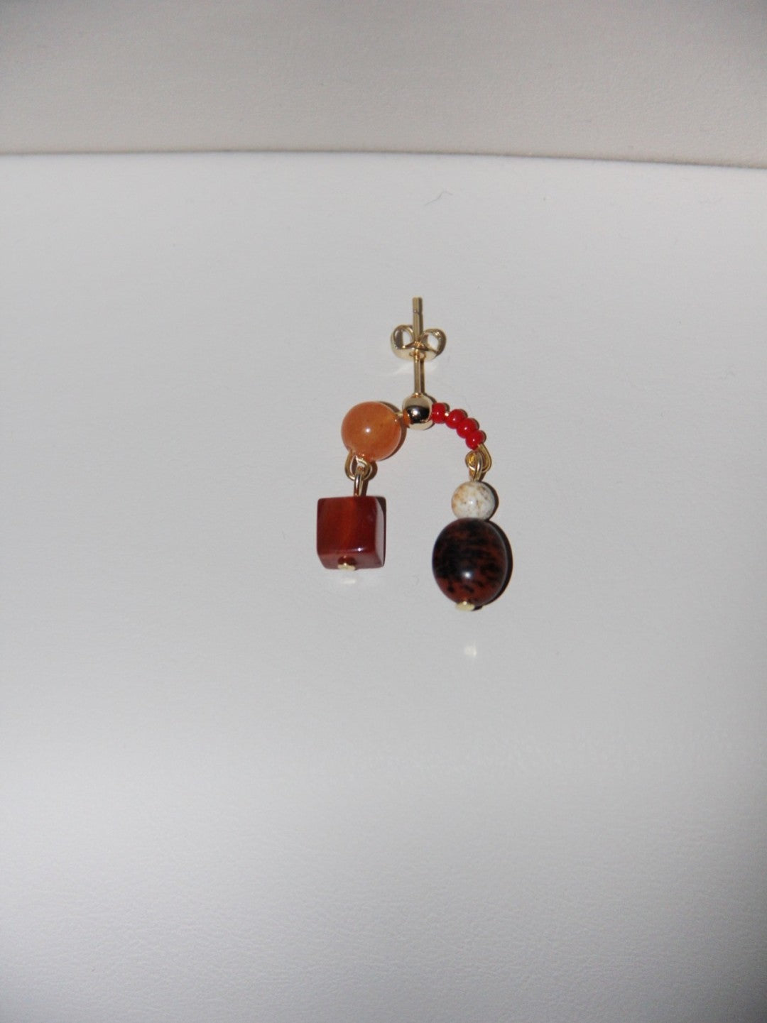 Chinoiserie Natural Jade Red Earrings