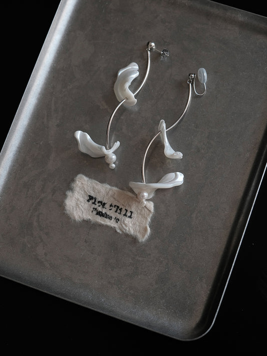 Freshwater Pearl Irregular Shell Earrings