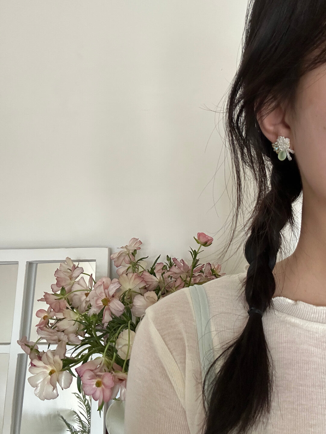 Green Beaded Earrings - Lumivault