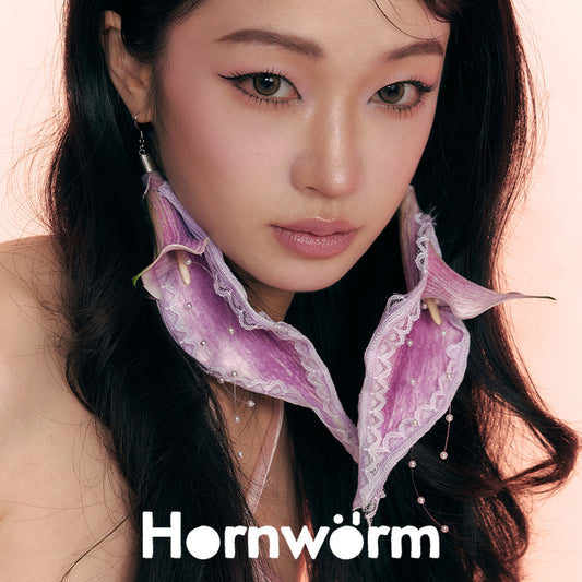 Hornworm Flower Lace Earrings