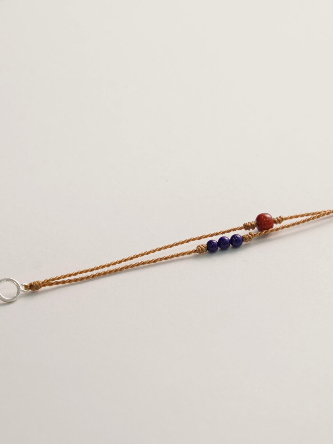 Lapis Lazuli South Red Agate Braided Beaded Bracelet - Lumivault