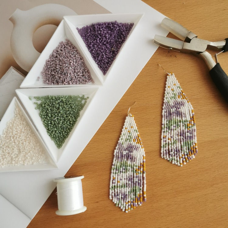 Like Flowers In The Wild MIYUKI Beaded Earrings