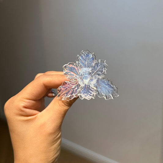 Moonlight White Iris Ring