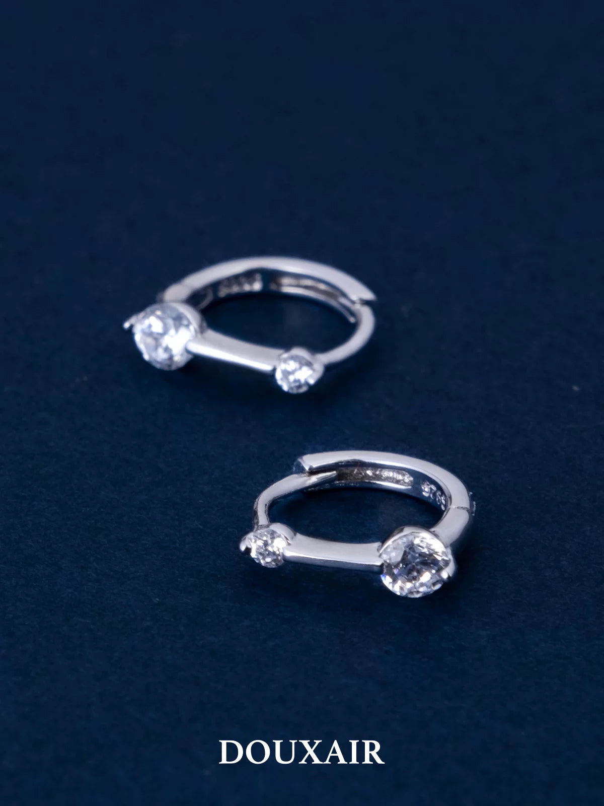 Mini Silver Hoop Earrings,Lumivault.