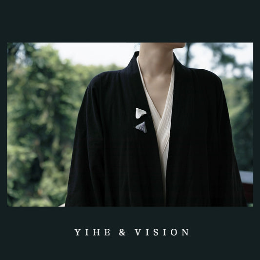 Moths To A Flame Ceramic Brooch