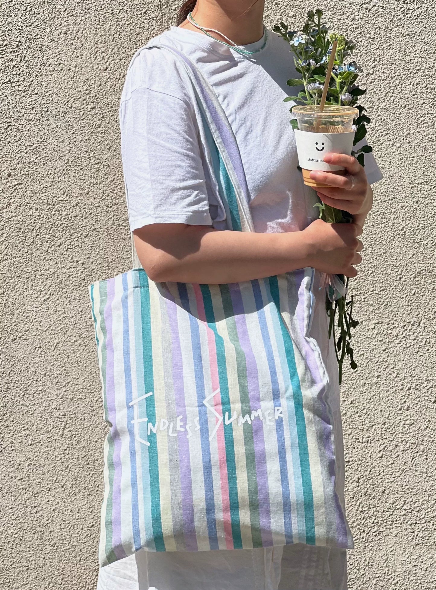 Unique Striped Cotton Canvas Tote Bag - Lumivault