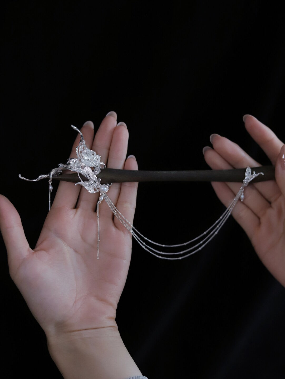 Orchid Silver Hairpin