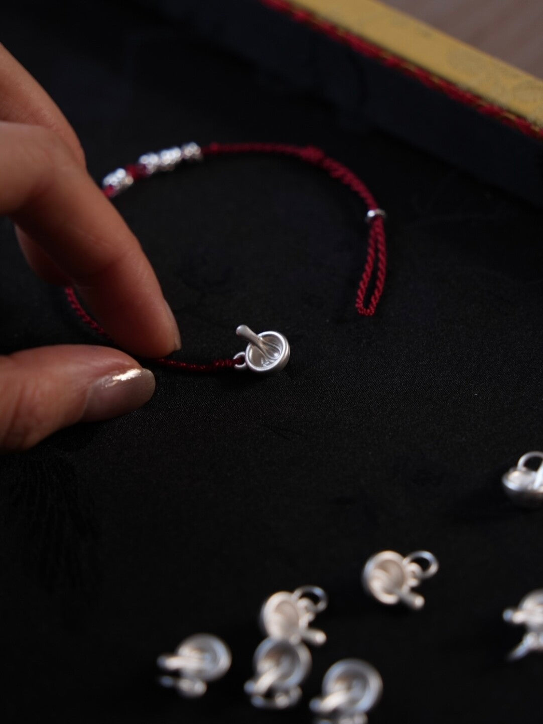 Silver Bowl Charm Braided Bracelet - Lumivault