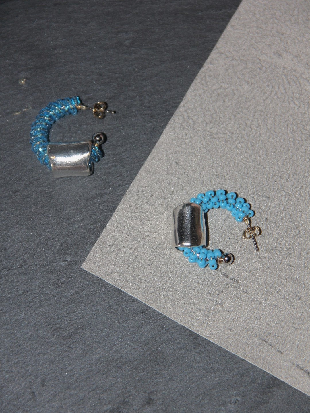 Summer Bubble Beaded Hoop Earrings