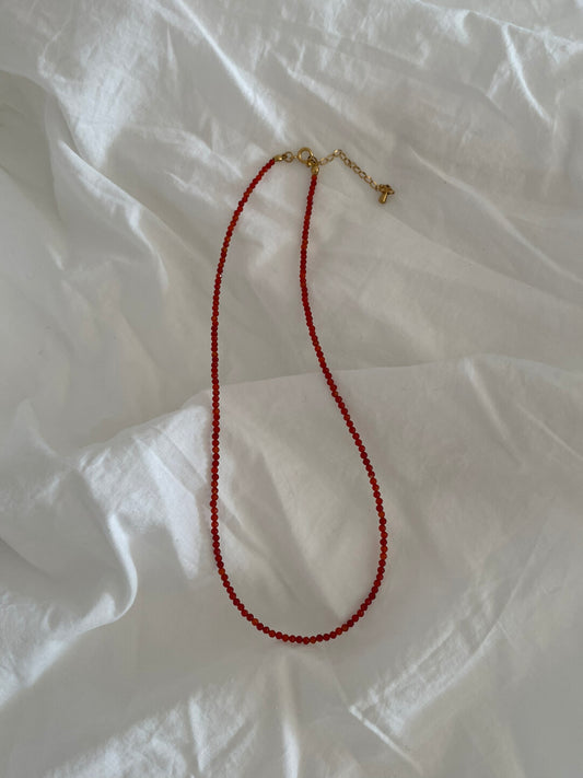 Vintage Red Agate Necklace - Lumivault