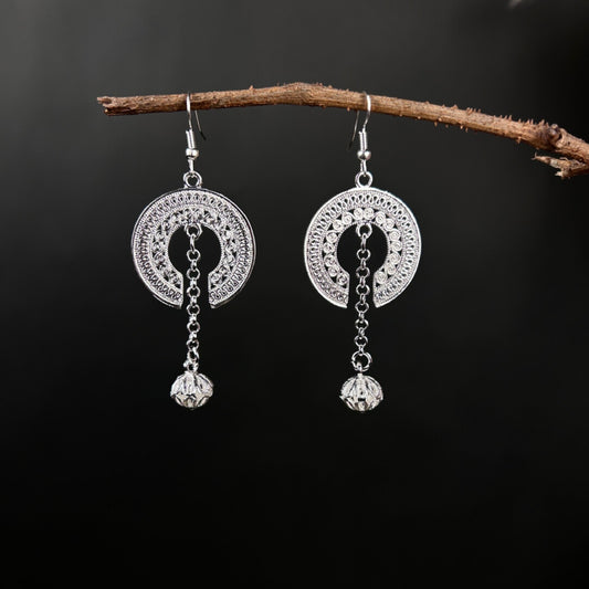 Exquisite Disc Pendant Earrings
