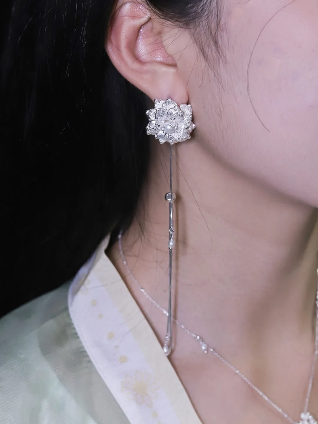 Prosperity Flower Sterling Silver Earrings | US1015EN