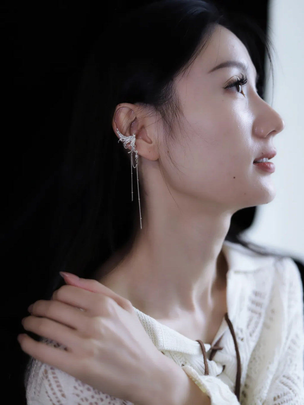 Qi Luan Sterling Silver Ear Cuffs | US1013DF