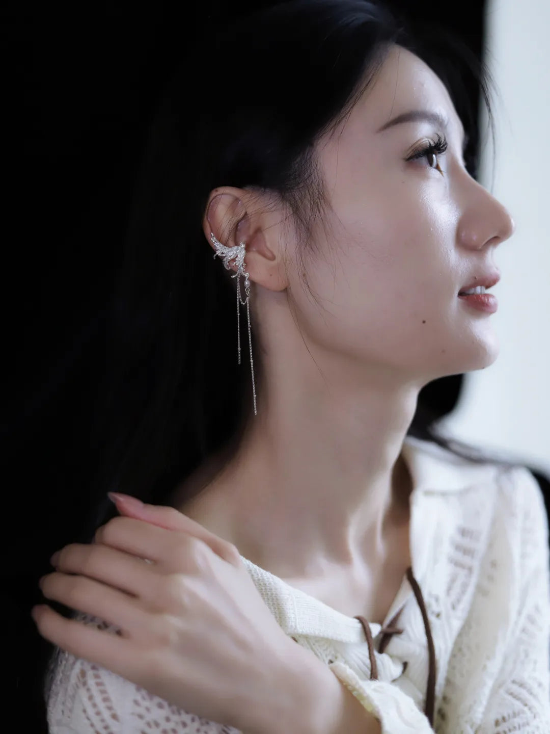 Qi Luan Sterling Silver Ear Cuffs | US1013DF