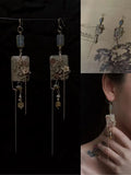 Cold Plum Silver-Plated Copper Earrings | GL13FW - Lumivault