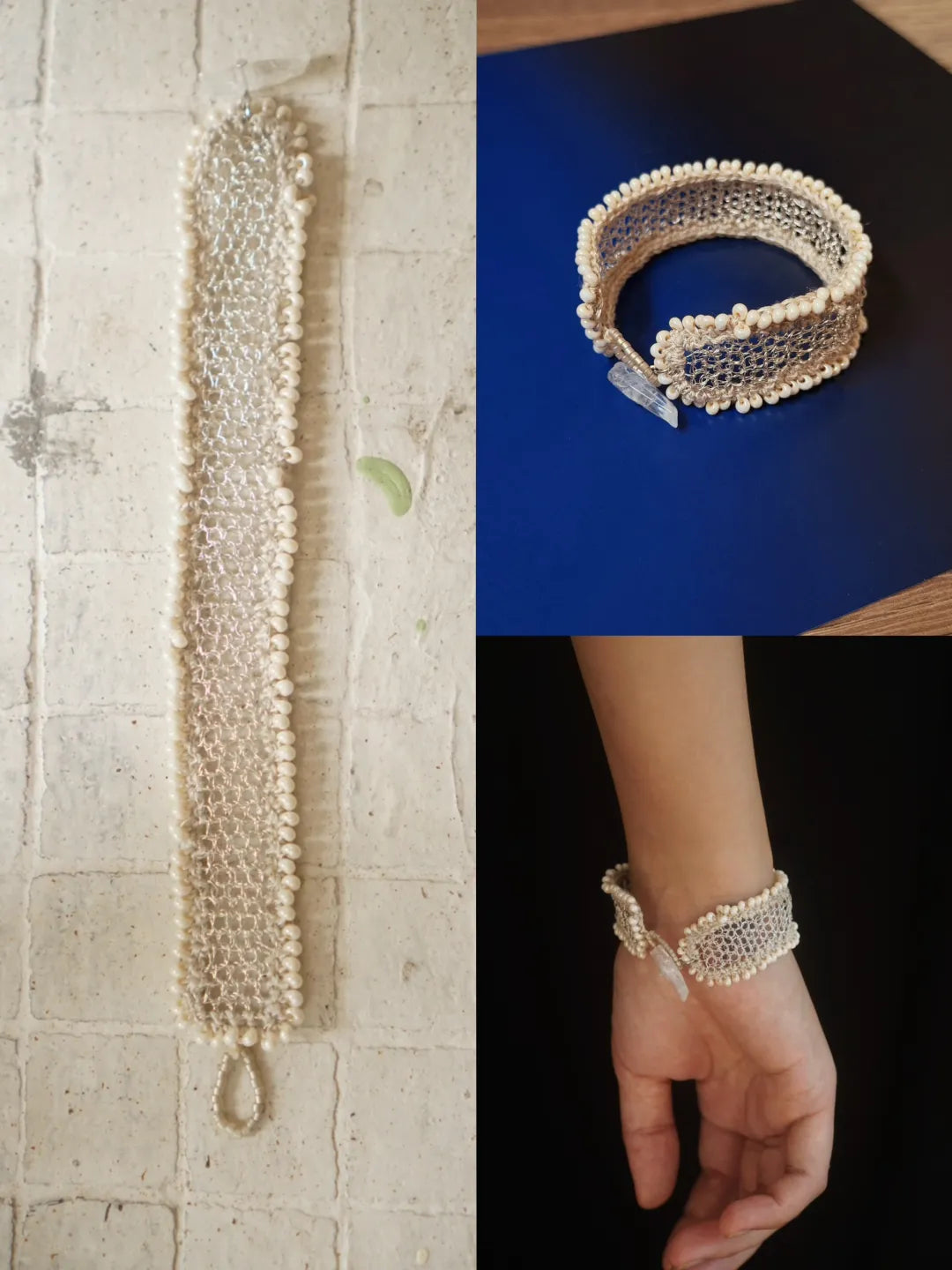 White Crystal Metal Openwork Bracelet | GL45IJ - Lumivault