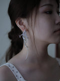 Luan Bird Long Sterling Silver Earrings | US1003IQ
