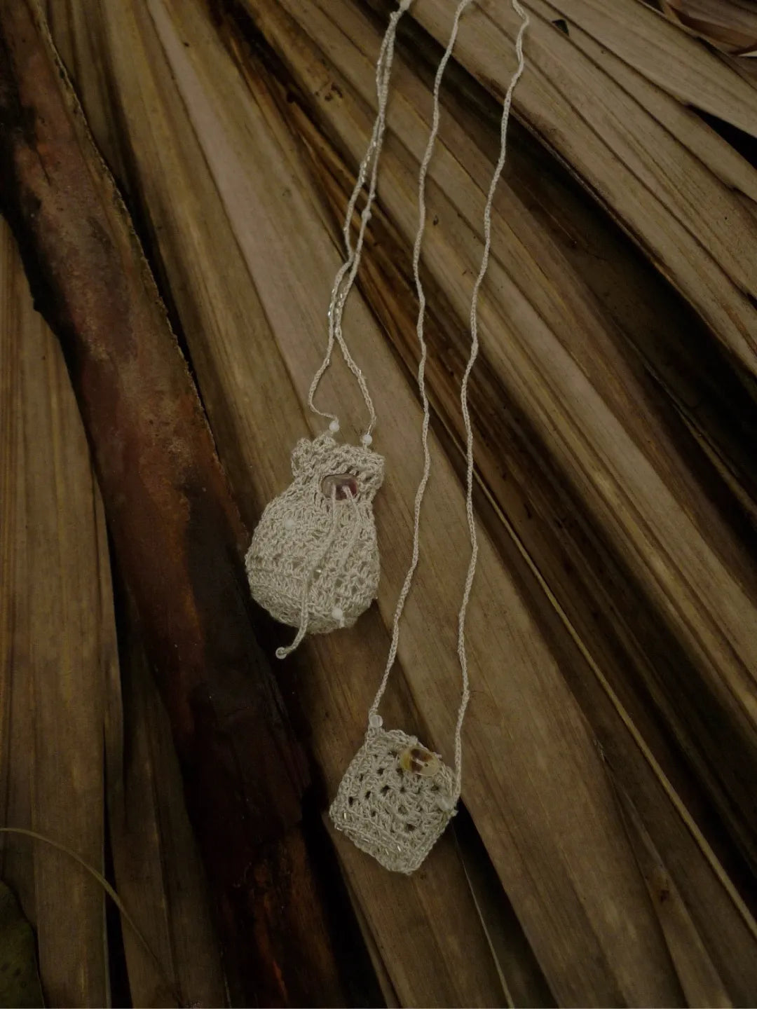 Su Nang Hemp Beaded Pouch Necklace | GL14DT - Lumivault