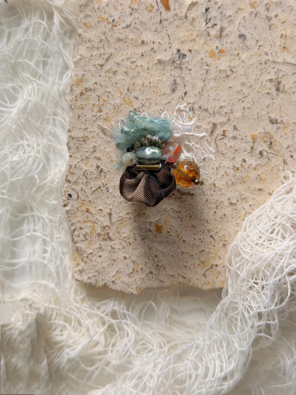 Vintage French Lace Textile Ring No. 4 | GL33FV - Lumivault
