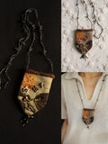 Embroidered Silk Mini Pouch Necklace | GL37HD - Lumivault