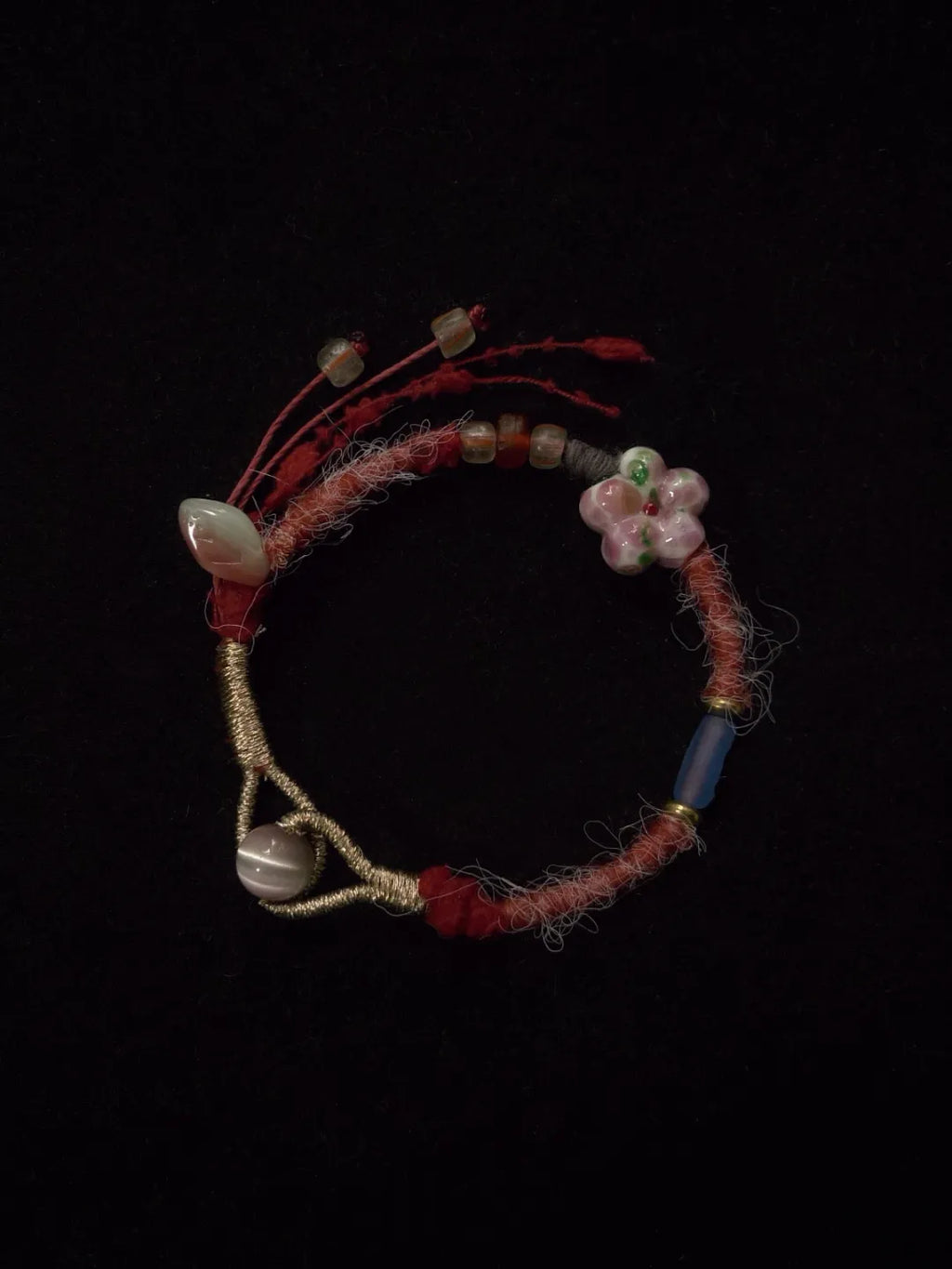 Plum Blossom Beaded Wrist Cord | GL21EI - Lumivault