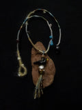 Bird in Vine African Glass Necklace | GL38DQ - Lumivault