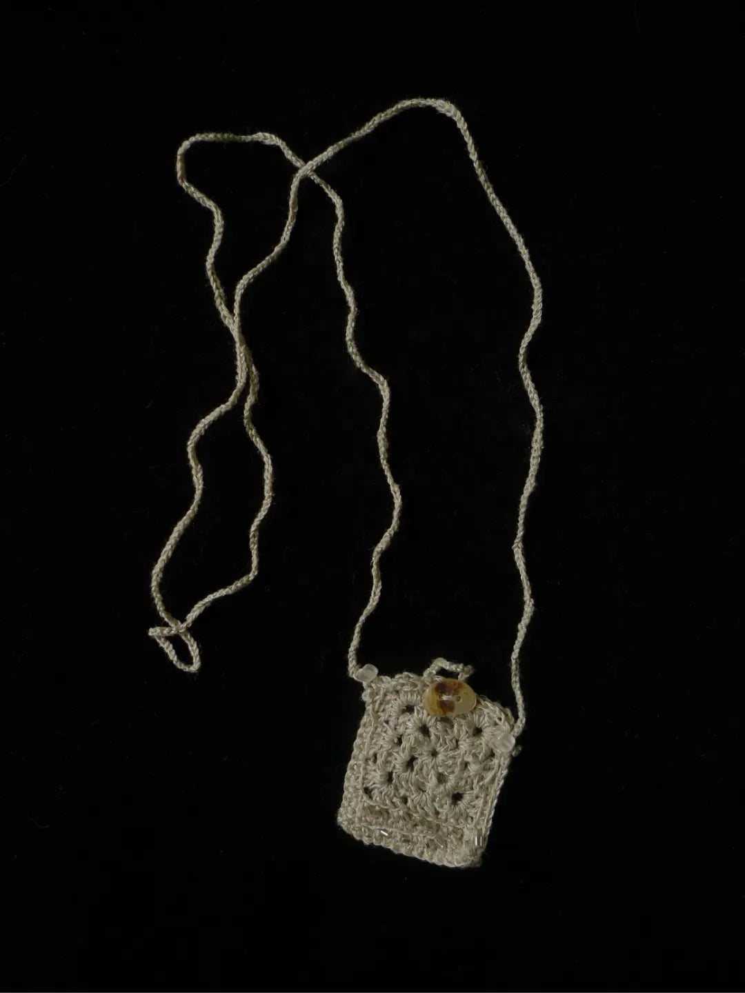 Su Nang Hemp Beaded Pouch Necklace | GL14DT - Lumivault
