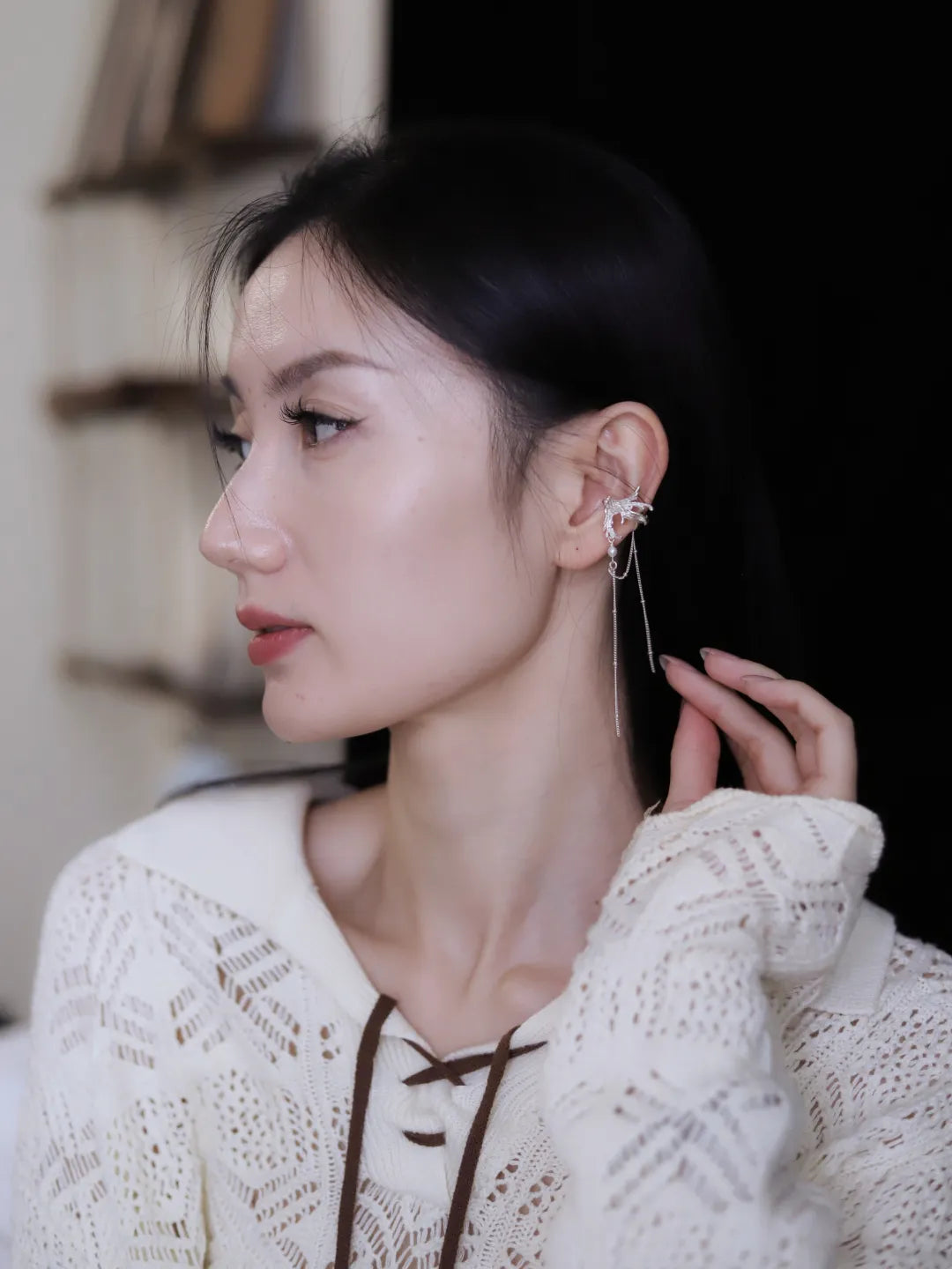 Qi Luan Sterling Silver Ear Cuffs | US1013DF