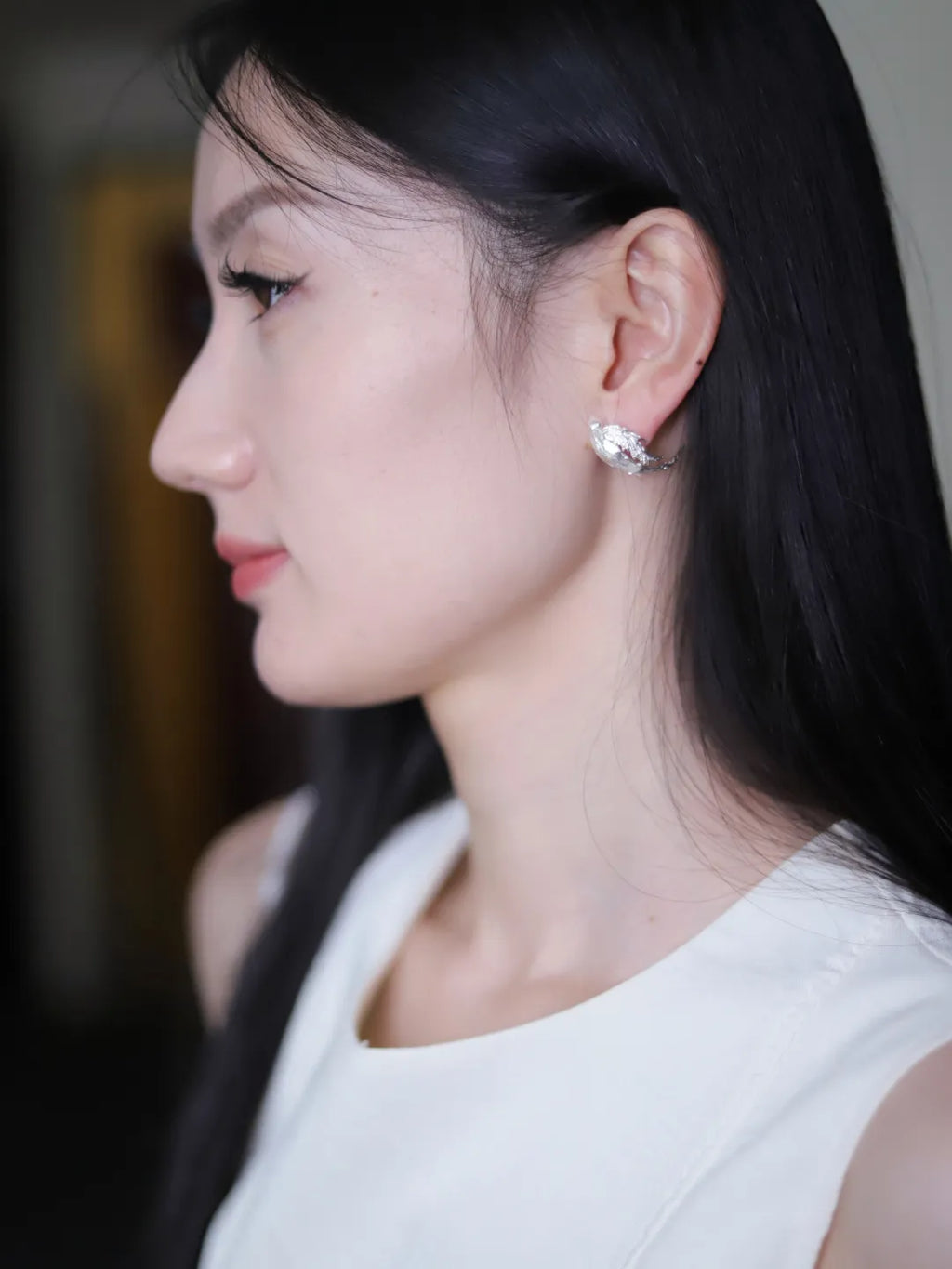 Wan Bird Sterling Silver Stud Earrings | US1004ZF