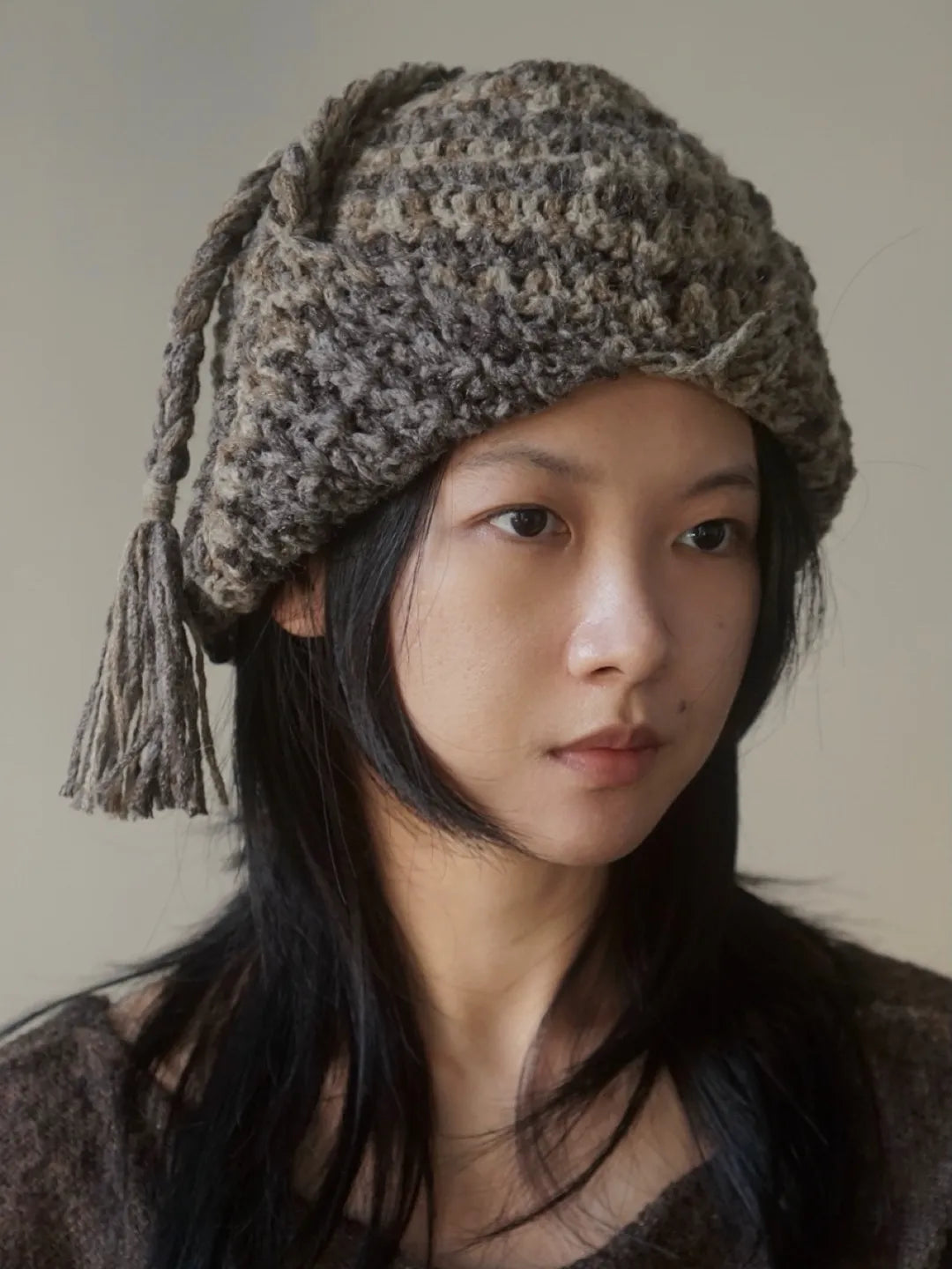Braided Tassel Earflap Knit Hat | GL36EJ - Lumivault