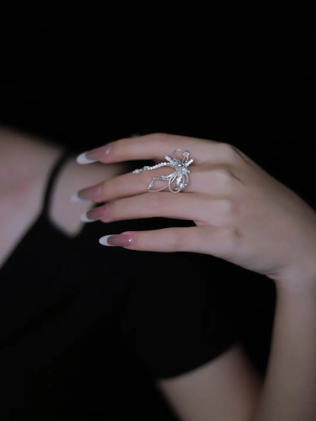 Silk Bow Sterling Silver Ring | US1020JG
