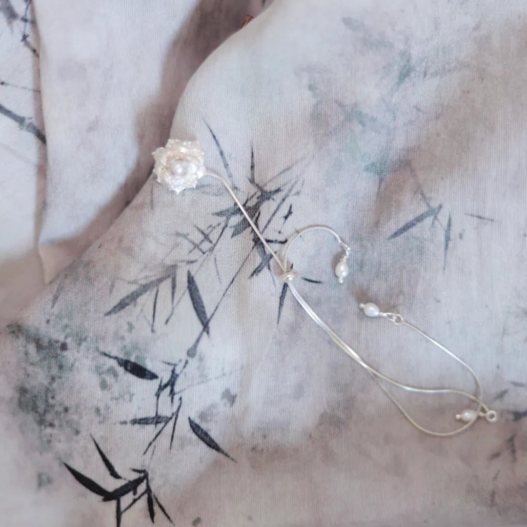 Prosperity Flower Sterling Silver Earrings | US1015EN