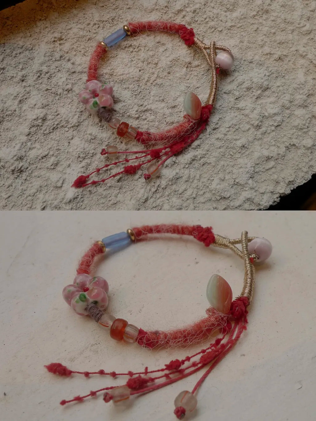 Plum Blossom Beaded Wrist Cord | GL21EI - Lumivault