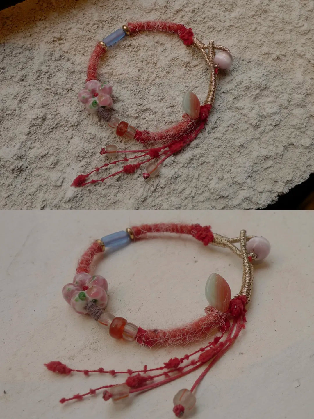Plum Blossom Beaded Wrist Cord | GL21EI - Lumivault