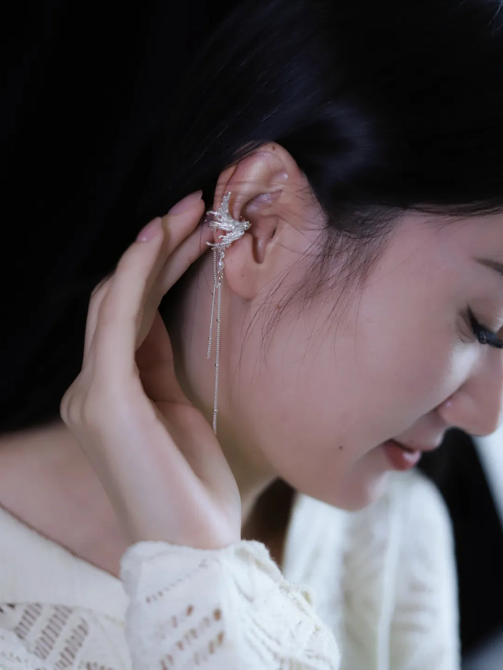 Qi Luan Sterling Silver Ear Cuffs | US1013DF