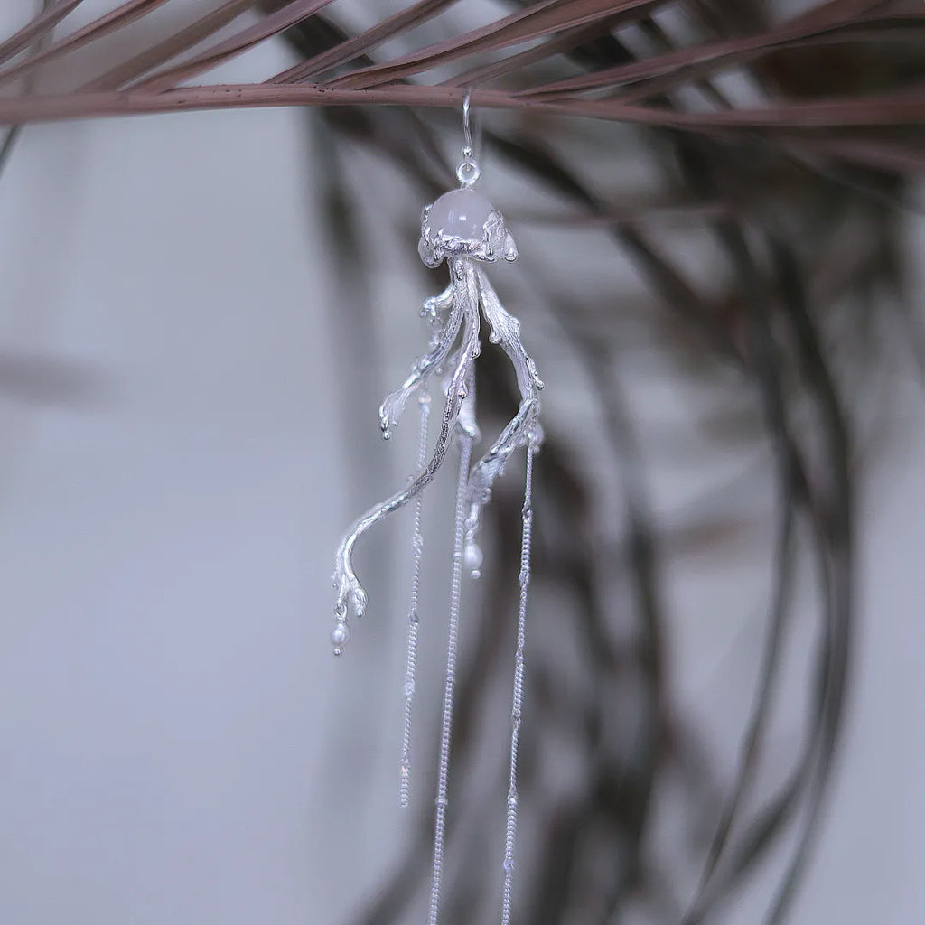 Water Jellyfish Sterling Silver Ear Cuffs | US1019DS