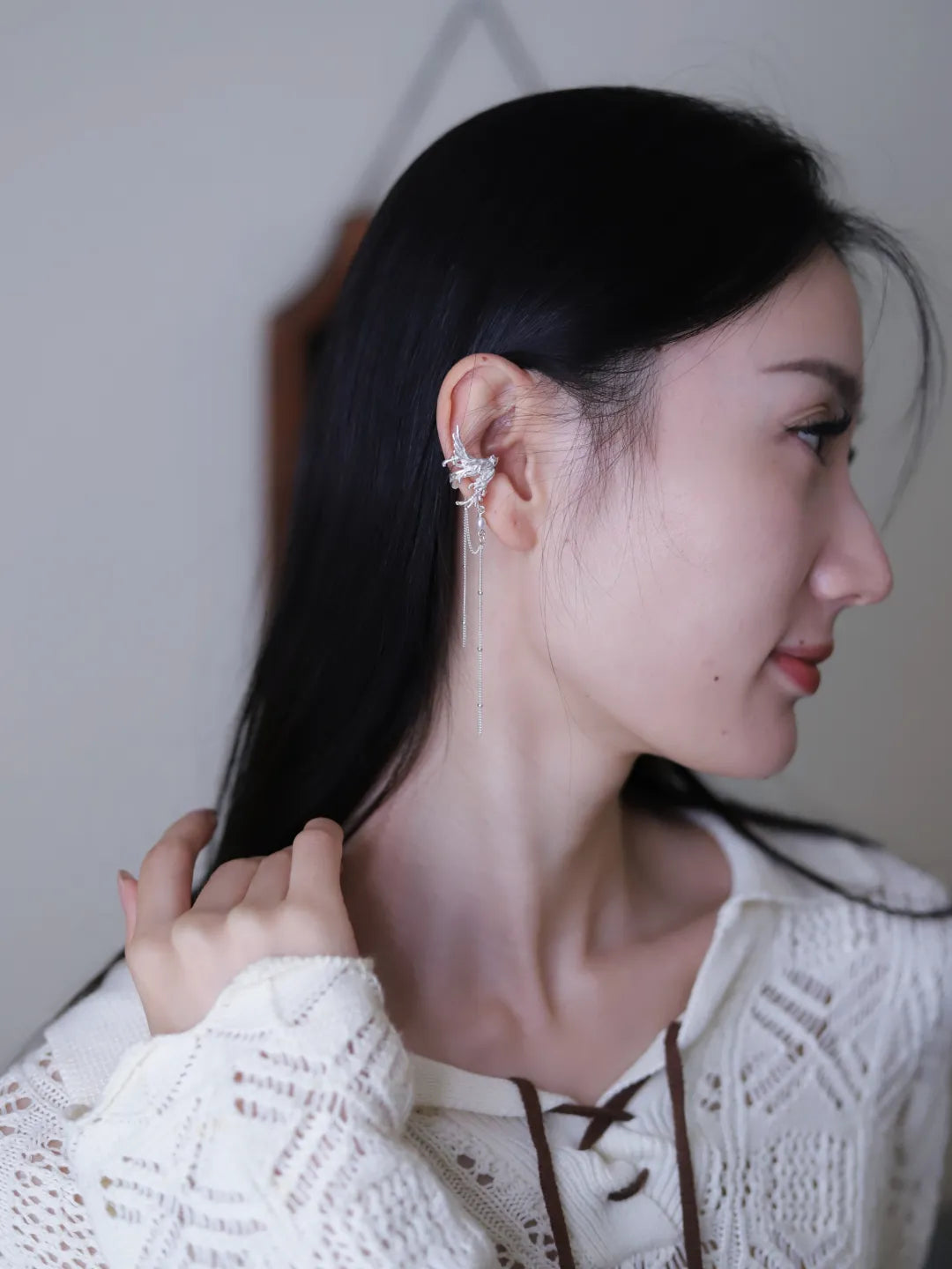 Qi Luan Sterling Silver Ear Cuffs | US1013DF