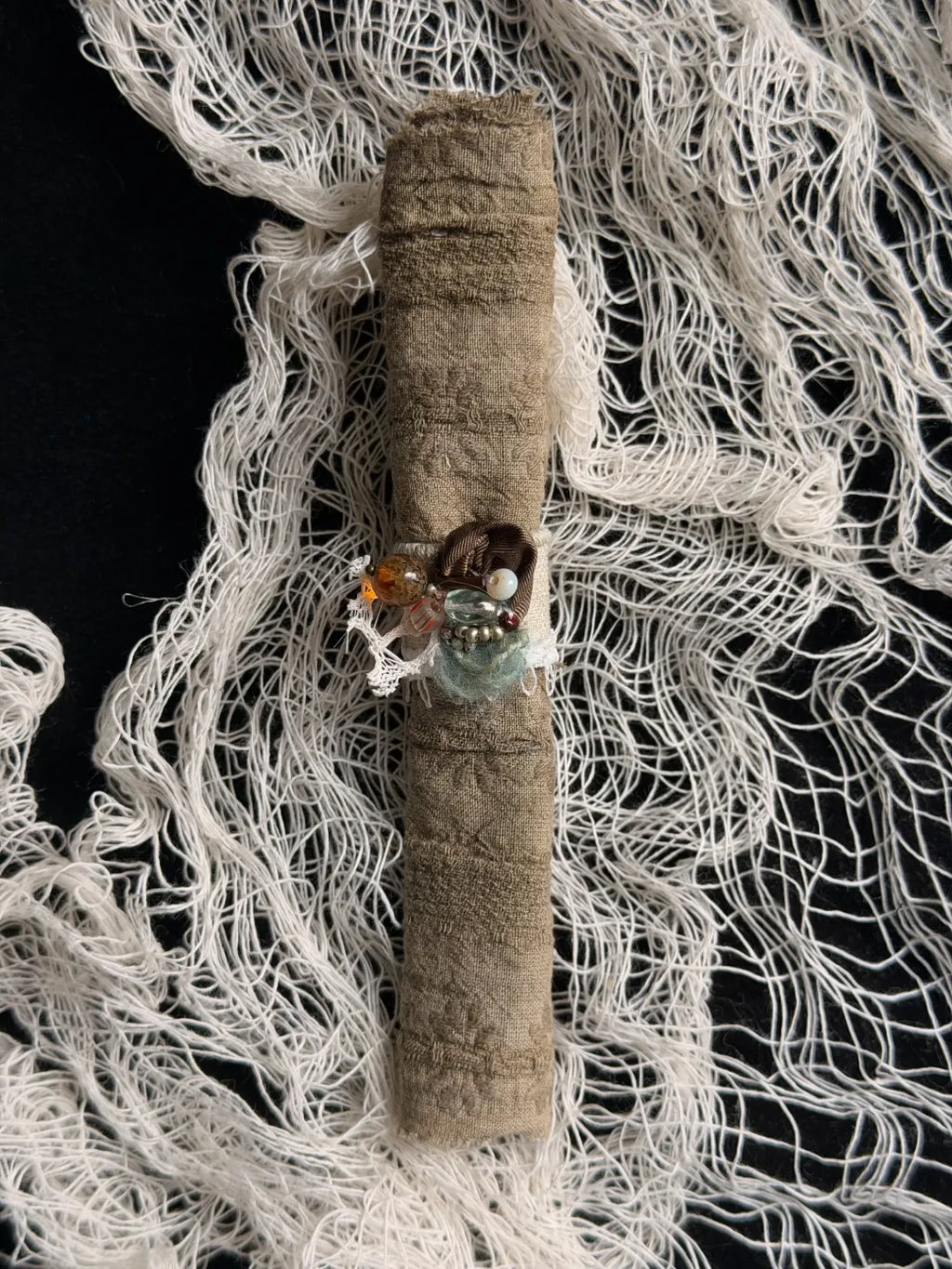 Vintage French Lace Textile Ring No. 4 | GL33FV - Lumivault