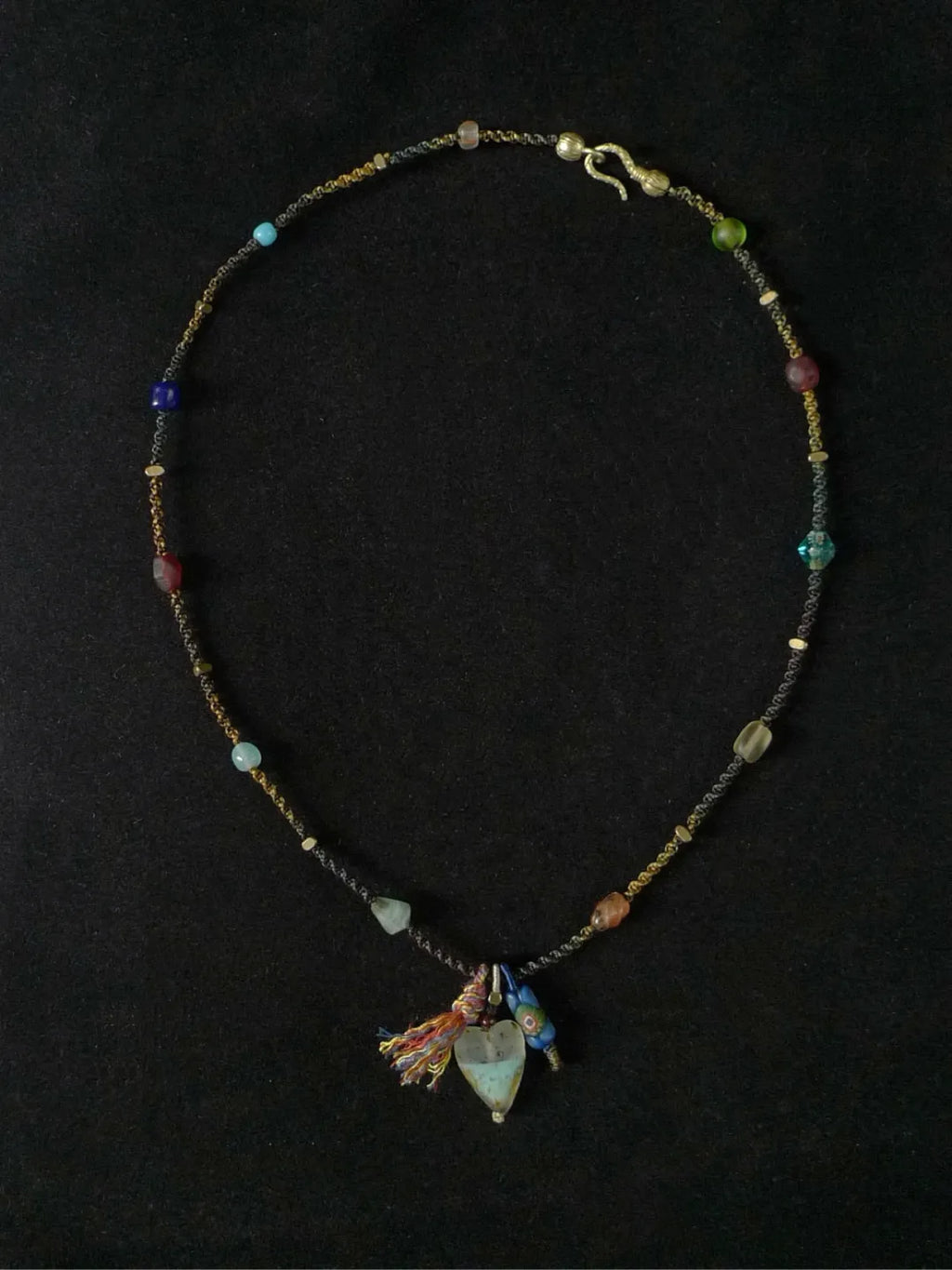 Fallen Star Ancient Bead Glass Necklace | GL44FP - Lumivault