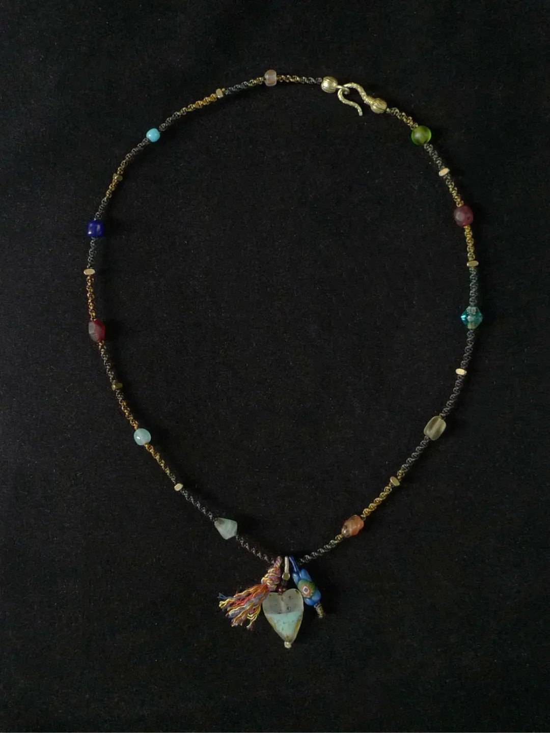 Fallen Star Ancient Bead Glass Necklace | GL44FP - Lumivault