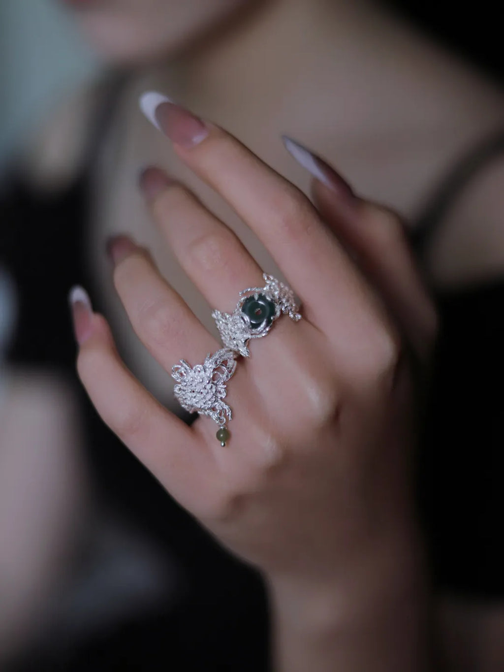 Woven Love Knot Sterling Silver Couple Rings | US1030CL