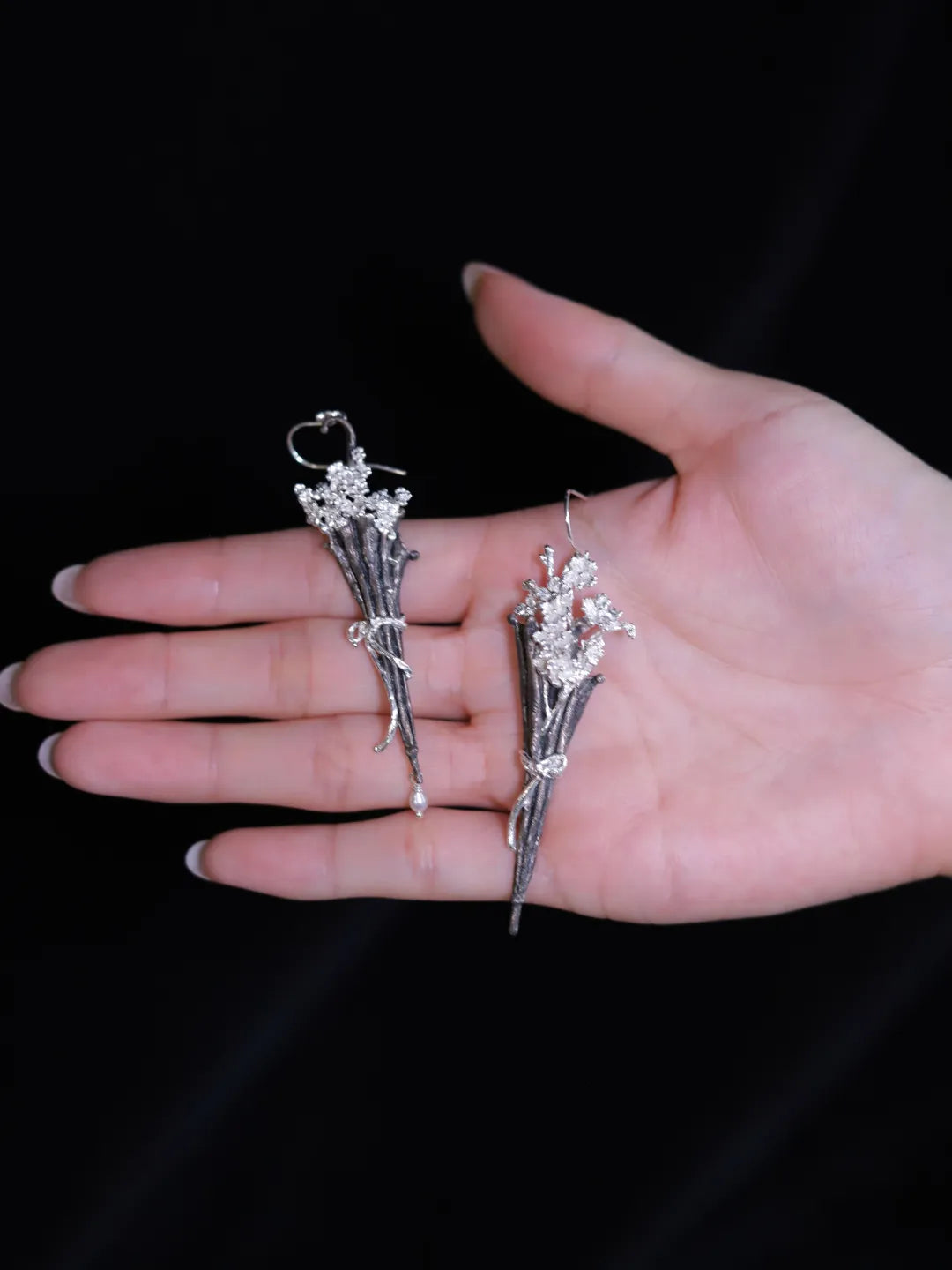 Lilac Umbrella Flower Sterling Silver Jewelry | US1005BZ